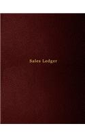 Sales Ledger: For arbitrage resellers and website owners tracking profit and sales for flipping their business - Red leather print design