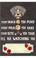 I'll Be Watching You Notebook Journal: 110 Blank Lined Papers - 6x9 Personalized Customized German Wirehaired Pointer Notebook Journal Gift For German Wirehaired Pointer Puppy Owners and 