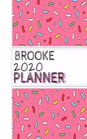 Brooke: : 2020 Personalized Planner: One page per week: Pink sprinkle design