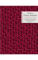 Knitters Design Notebook 4: 5 Ratio Knitting Graph Paper: 100 Pages (50 Sheets); 8.5 X 11; Cranberry Red Cover