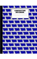 Composition Notebook: Montana Composition Book Wide Ruled State Design Lined 100 Page Journal for Primary Elementary School Students