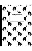 Composition Book: Wide Ruled Composition Notebook for Cat Lovers - Funny, Cute Kitty Soft Cover 50 sheets / 100 pages, 7.44" x 9.69" (18.9 x 24.6 cm) for School, Jour