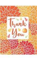 Thank You: Fall Blank Lined Journal