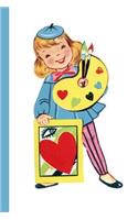 Coloring Doodling Notebook: Retro Artist Girl - 6 x 9" paperback 190 pages of creative images to color while you journal - ColourMeKind(Colourmekind - Coloring Doodling Notebook)