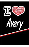 I Love Avery: Isometric Dot Paper Drawling Paper Notebook Journal Featuring 120 Pages 6x9