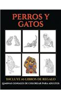 Láminas geniales de colorear para adultos (Perros y gatos): Este libro contiene 44 láminas para colorear que se pueden usar para pintarlas, enmarcarlas y / o meditar con ellas. Puede fotocopiarse, imprimirse (5 Láminas Geniales de Colorear Para Adultos)