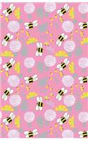 Bullet Journal Bees and Clover Pattern - Pink: Graph Design - 162 Numbered Pages with 150 Graph Style Grid Pages, 6 Index Pages and 2 Key Pages in Easy to Carry 5.5 X 8.5 Size