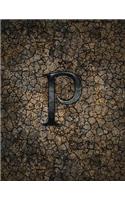 Monogram "P" Sketchbook: Blank Art Pad Notebook Journal(16 Monogram Earth 150 Sketch)