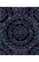 Journal Notebook Flower Mandala Pattern 3: 172 Lined Numbered Pages With 3 Index Pages For Easy Organization in Large 8 x 10 Size For Journaling, Writing, Planning or Doodling.(46 Artsy Lined Journals)