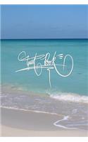 Guest Book: 6x9 Inch Lined Guest book for your home, business, holiday home, airbnb etc... - Turquoise, Blue, Caribbean sea, Ocean, Beach, Tropical, Calligraphy