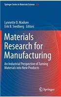 Materials Research for Manufacturing