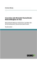 Innovation oder Blockade? Deutschlands Reformfähigkeit im Test