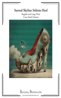Surreal Skyline Stiletto Heel Cross Stitch Pattern