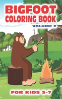 Bigfoot Coloring Book for Kids Ages 3-7 Volume 2
