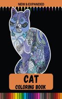 Cat Coloring Book (New & Expanded): Adults Relaxation with Stress Relieving Cute cat Designs