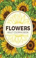 Flowers Adult Coloring Book