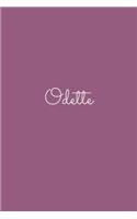 Odette: notebook with the name on the cover, elegant, discreet, official notebook for notes, dot grid notebook,