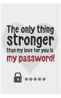The only thing stronger than my love for you is my password!