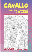 Libri da colorare per adulti - Grande stampa - Animale - Cavallo