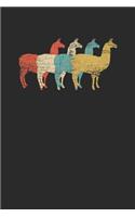 Llama Retro: Llamas Notebook, Graph Paper (6 x 9 - 120 pages) Animal Themed Notebook for Daily Journal, Diary, and Gift