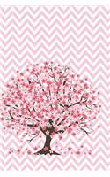 Cherry Blossoms In Bloom: Floral Notebook 100 page blank lined journal for women and girls