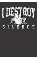 Notebook: Drums Drumset Drumsticks Vintage Drummer Gift Dot Grid 6x9 120 Pages