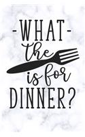 what the is for dinner: white marble Blank Cookbook recipes with Table of Contents - Recipe Journal to Write in gift for Women, girls and mom for mothers day