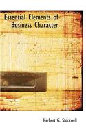 Essential Elements of Business Character
