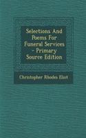 Selections and Poems for Funeral Services