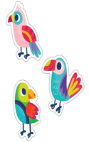 One World Parrots Cutouts