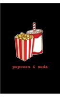Cute Popcorn And Soda Perfect Corn Snack Drinks