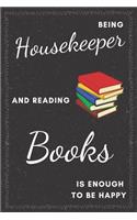 Housekeeper & Reading Books Notebook