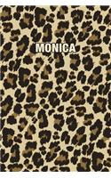 Monica: Personalized Notebook - Leopard Print (Animal Pattern). Blank College Ruled (Lined) Journal for Notes, Journaling, Diary Writing. Wildlife Theme Des