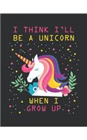 I think i'll be a unicorn when i grow up: Track And Plan Your Meals Weekly (53 Week Food Planner / Diary / Log / Journal / Calendar): Meal Prep And Planning Grocery List