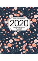 2020 Planner Monthly and Weekly: Botanical Pink Floral Peonies - Daily Organizer with 130 Inspirational Quotes - Jan 1st 2020 to Dec 30th 2020 - 53 Week Calendar - Full Year with Ho