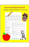 Preschool Big workbook Letters and Number Tracing Practice