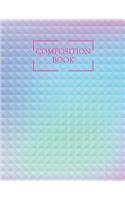 Composition Book: Holographic Bullet Notebook 150-Page 1/4 Inch Dot Grid Trendy Journal 8.5 X 11 Glossy Softcover