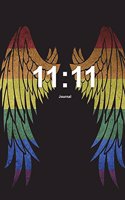 11: 11 Journal: Angel Number Writing Notebook 100 Lined Pages Colorful Angel Wings Guidance Number