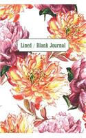 Lined / Blank Journal: Watercolor Peonies