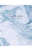 2019-2020 Monthly Planner: Large Two Year Planner (Abstract Background)