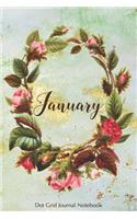 January Dot Grid Journal Notebook