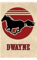 Wild Horse Lined Notebook: Dwayne: College Ruled Composition Book Diary Lined Journal
