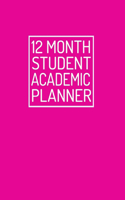 12 Month Student Academic Planner