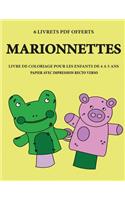 Livre de coloriage pour les enfants de 4 à 5 ans (Marionnettes): Ce livre dispose de 40 pages à colorier sans stress pour réduire la frustration et pour améliorer la confiance. Ce livre aidera les jeunes enfants à