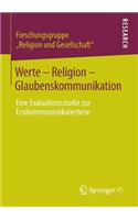 Werte - Religion - Glaubenskommunikation