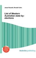 List of Western Australian State By-Elections