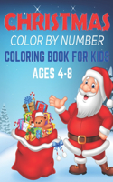 Christmas Color By Number Coloring Book For Kids Ages 4-8