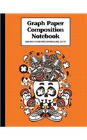 Graph Paper Composition Notebook Quad Rule 5x5 Grid Paper - 150 Sheets (Large, 8.5 x 11"): Barbell Skull Head