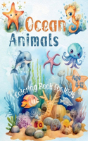 Ocean Animals Coloring Book for Kids Age 4-12