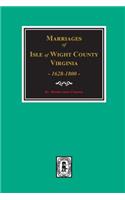 Isle of Wight County, Virginia 1628-1800, Marriages of.